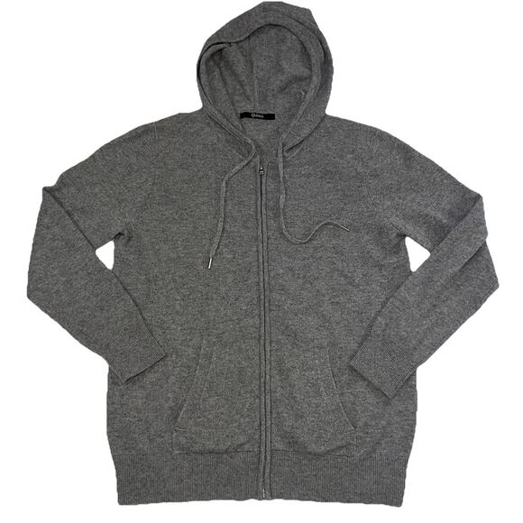 Quince Hoodie Women's Size M Gray 100% Cashmere Full-Zip Sweater Casual Travel - Picture 1 of 14